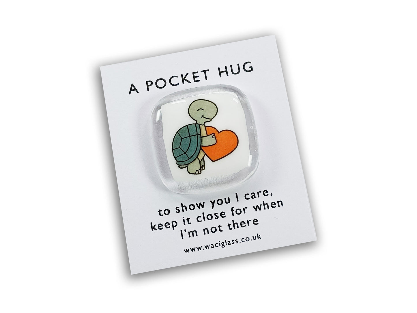 Pocket turtle Hug Fused Glass, love you, thinking of you, miss you, you are amazing, gift for her, friendship gift, sympathy, Pocket Hug