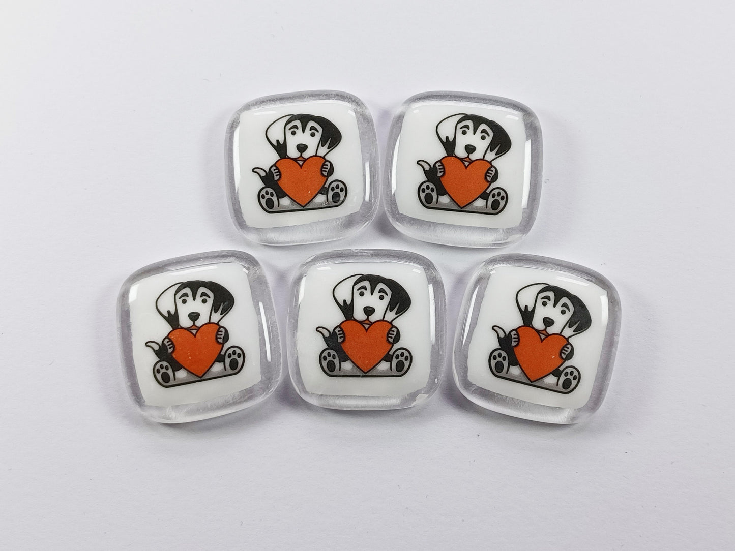 Dog pocket hug, fused glass, love you, thinking of you, miss you, you are amazing, gift for her, friendship gift, dog, puppy, Pocket Hug