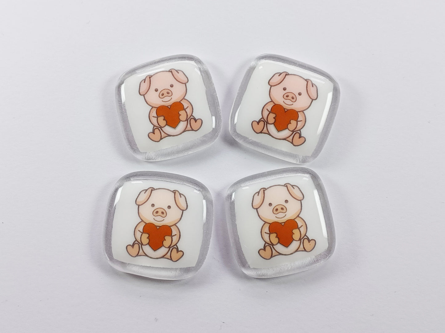 Pocket Pig Hug Fused Glass, love you, thinking of you, miss you, you are amazing, gift for her, friendship gift, sympathy, Pocket Hug, Pig