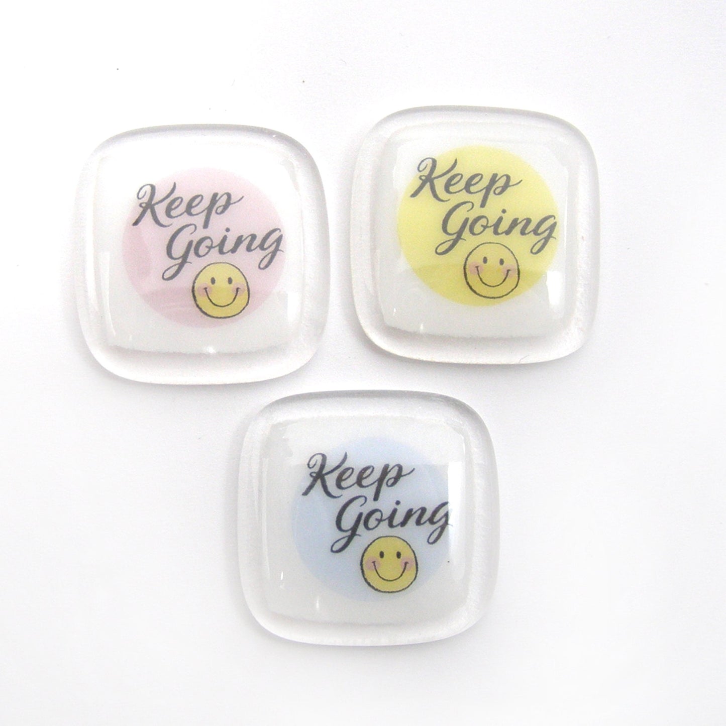 Keep Going Pocket Inspiration Fused Glass, friendship gift, thinking of you, empowerment, everything will be ok, inspirational, pocket token