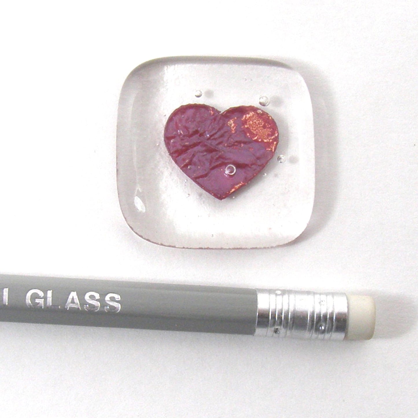 Thank You Pocket Heart Fused Glass, Pocket hug, with personalised note, lockdown, friendship gift, glass gift, key worker, NHS, isolation