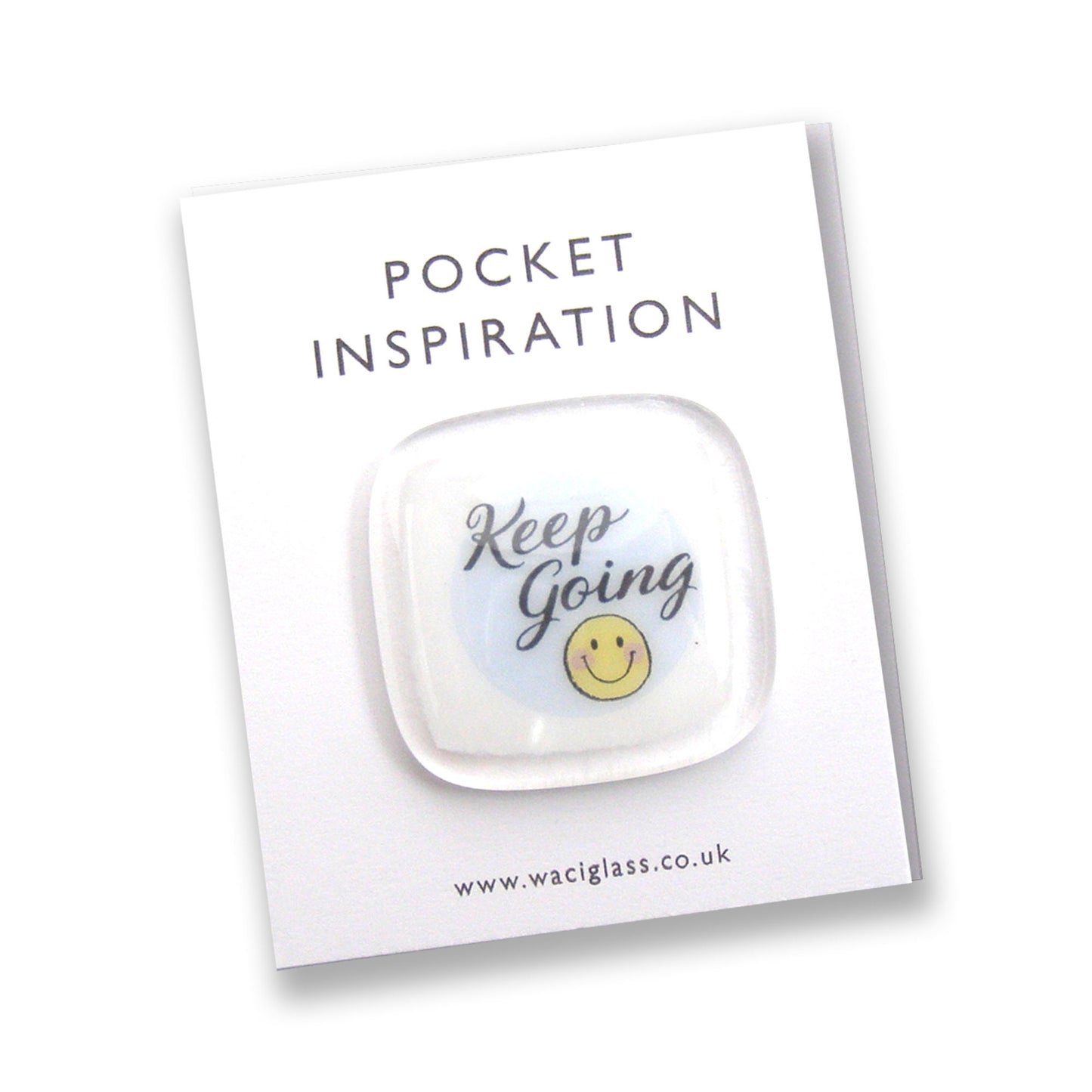 Keep Going Pocket Inspiration Fused Glass, friendship gift, thinking of you, empowerment, everything will be ok, inspirational, pocket token