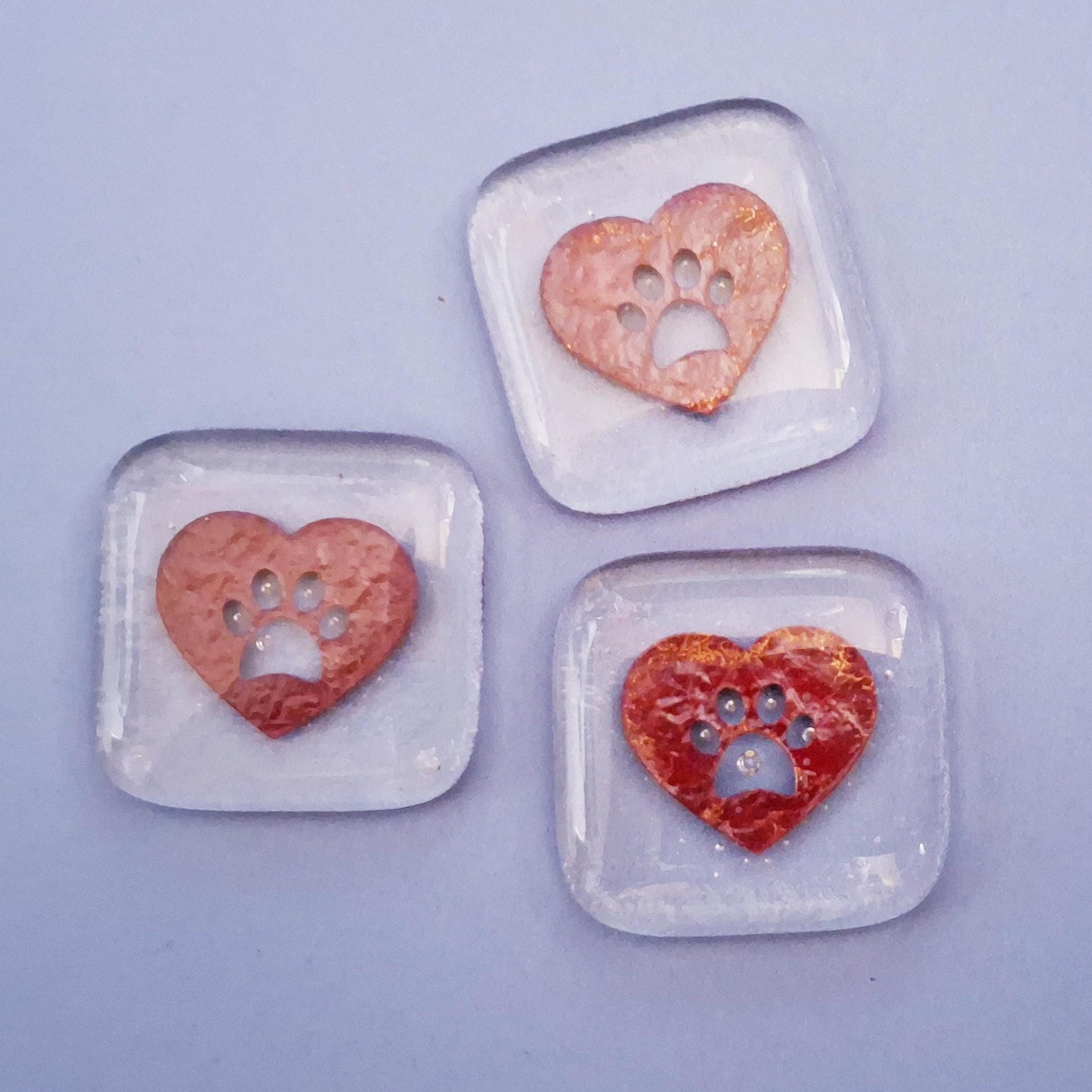 Pet Pocket Heart fused glass, Pocket token, Pet Memory, Pet Loss, pet sympathy, pet loss gift, dog loss memorial gift, paw print, pet hug