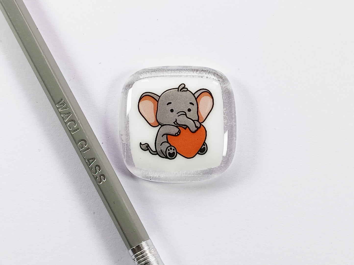 Pocket Elephant Fused Glass Hug, pocket hug, love you, thinking of you, miss you, you are amazing, gift for her, friendship gift, sympathy