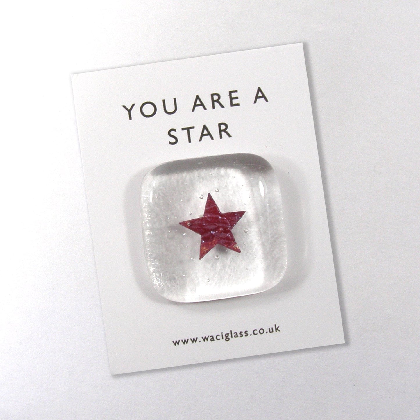 Pocket Star Fused Glass, You are a star. Keepsake, NHS key worker, friendship gift, appreciation gift, pocket token