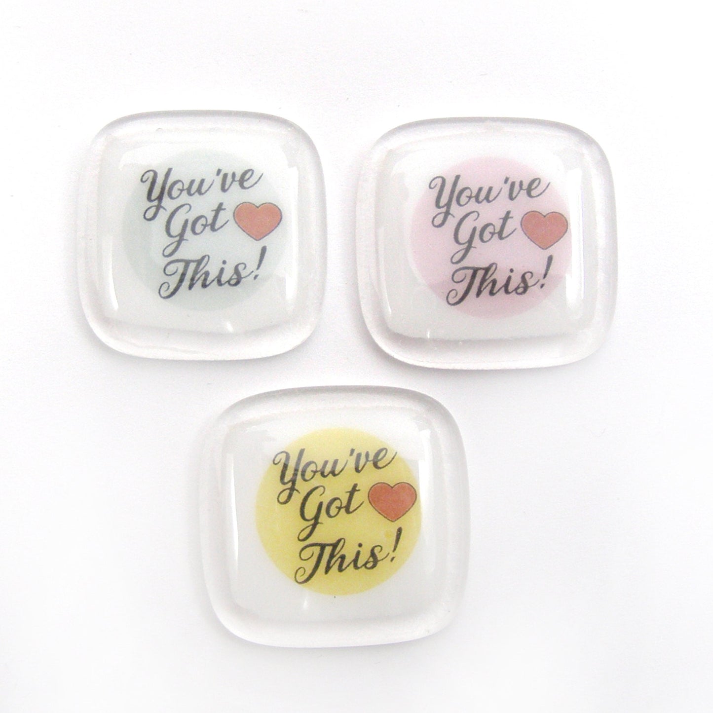 You've Got This Pocket token, Fused Glass, Inspirational, friendship gift, thinking of you, empowerment, everything will be ok, caring, gift