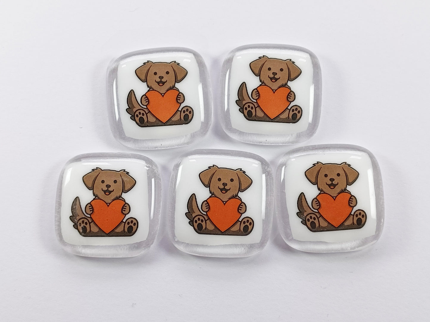Dog pocket hug, fused glass, love you, thinking of you, miss you, you are amazing, gift for her, friendship gift, dog, puppy, Pocket Hug