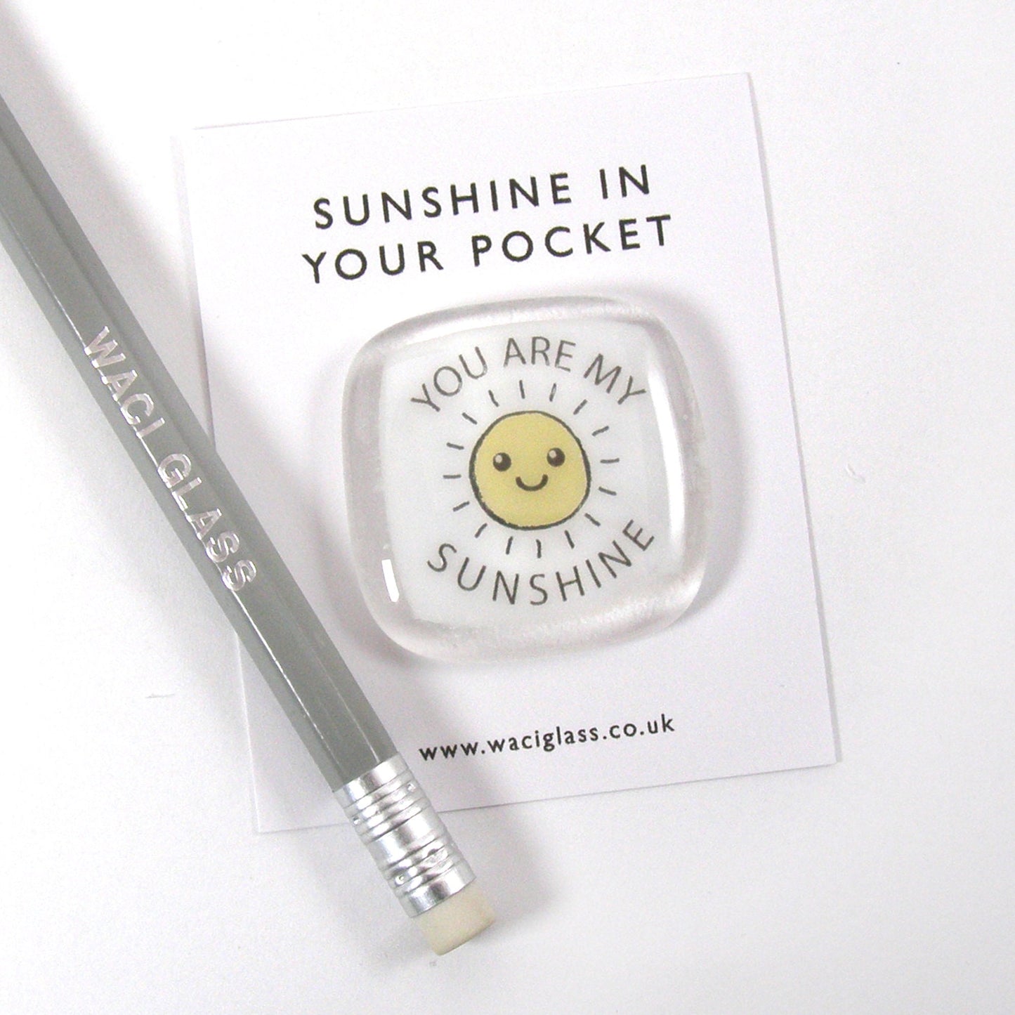 you are my sunshine Fused Glass pocket token, Keepsake, gift for her, friendship gift, appreciation gift, glass pocket pebble, glass sun