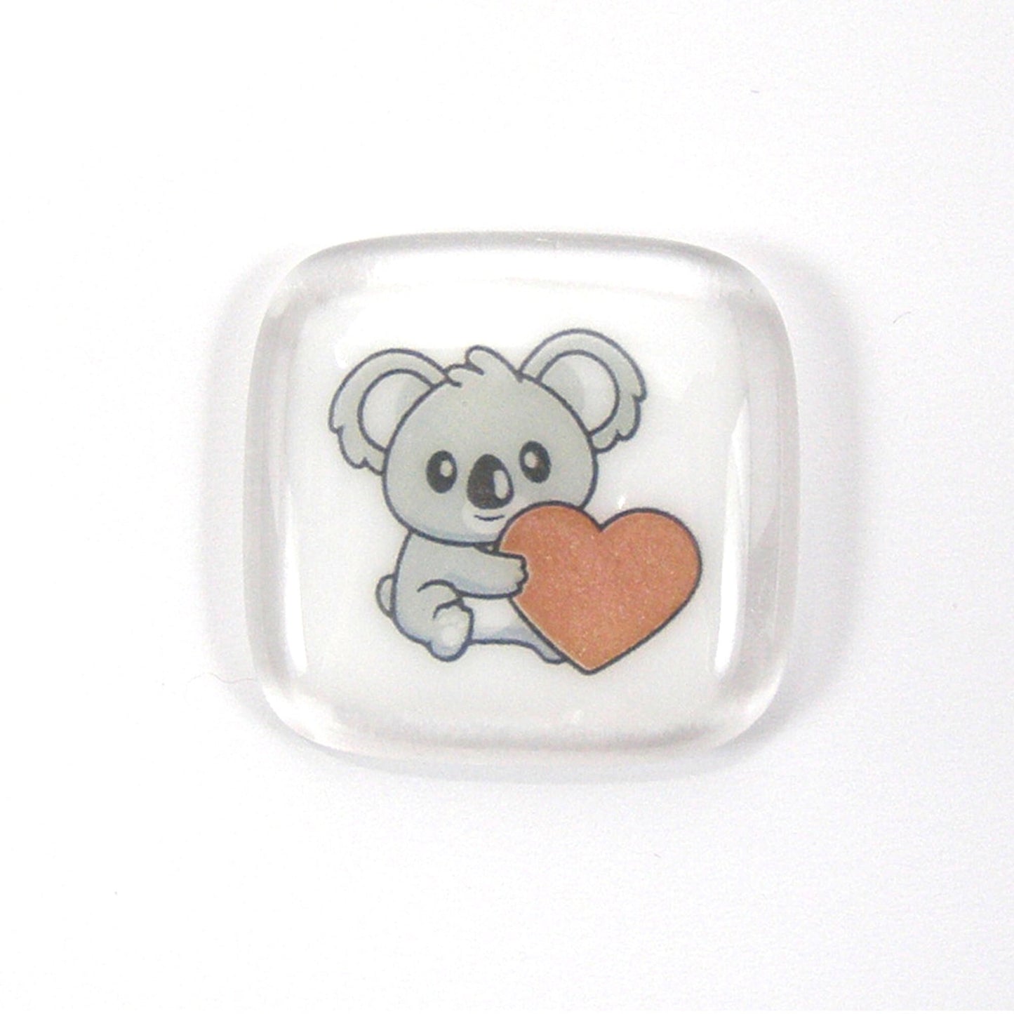 Koala Pocket Hug Fused Glass, hugs, love you, thinking of you, miss you, you are amazing, NHS, key worker, friendship gift, pocket pebble