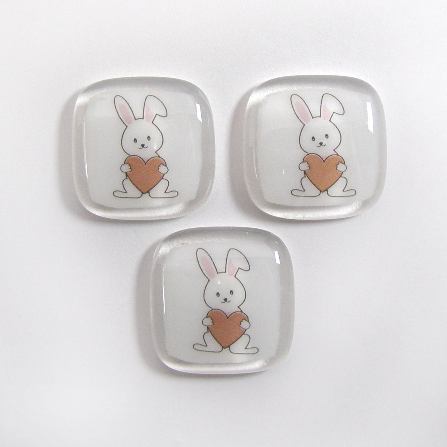 Rabbit Pocket Hug Fused Glass, hugs, love you, thinking of you, miss you, you are amazing, Easter, NHS, key worker, friendship gift, Bunny