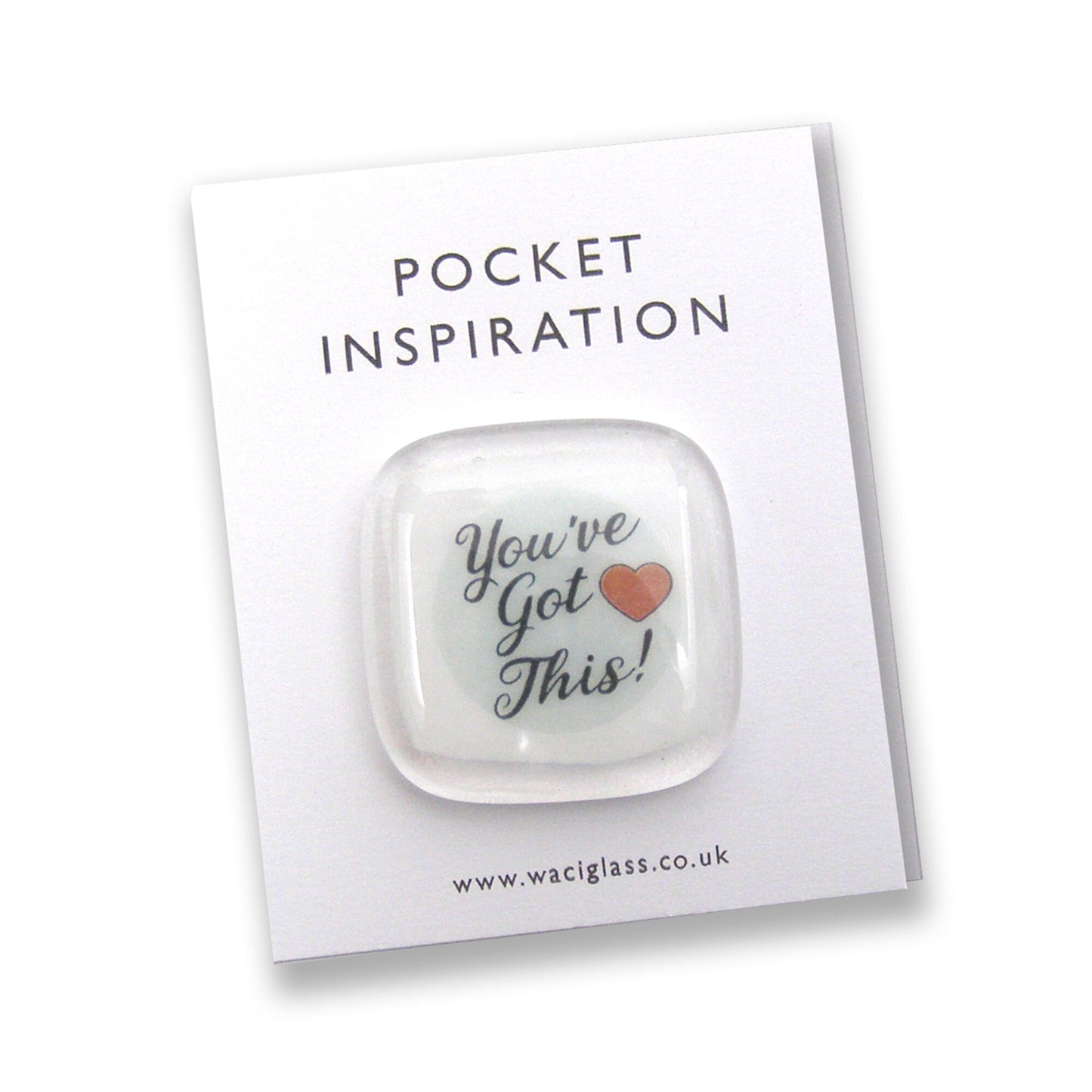 You've Got This Pocket token, Fused Glass, Inspirational, friendship gift, thinking of you, empowerment, everything will be ok, caring, gift