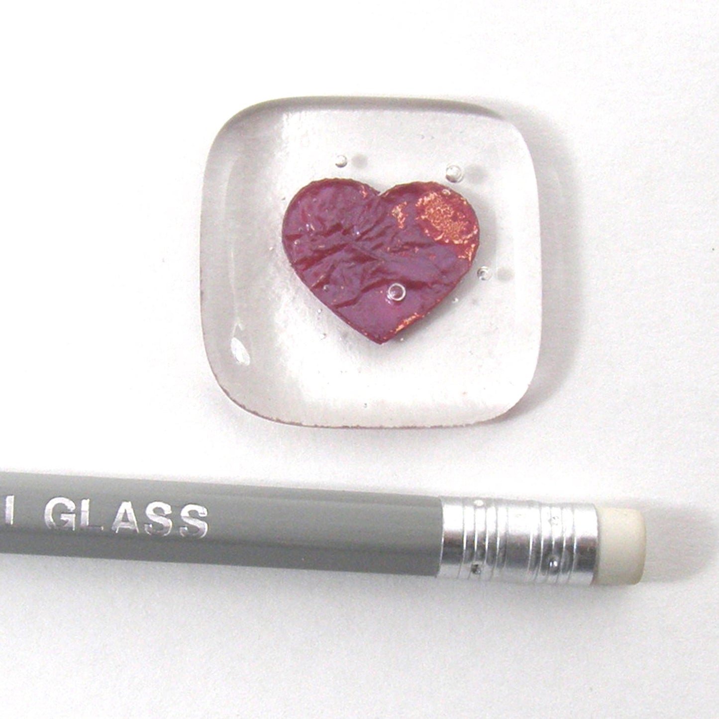 Pocket Heart Teacher Gift Fused Glass, Thank You, It takes a big heart to teach little minds, glass token, gift for teacher, best teacher
