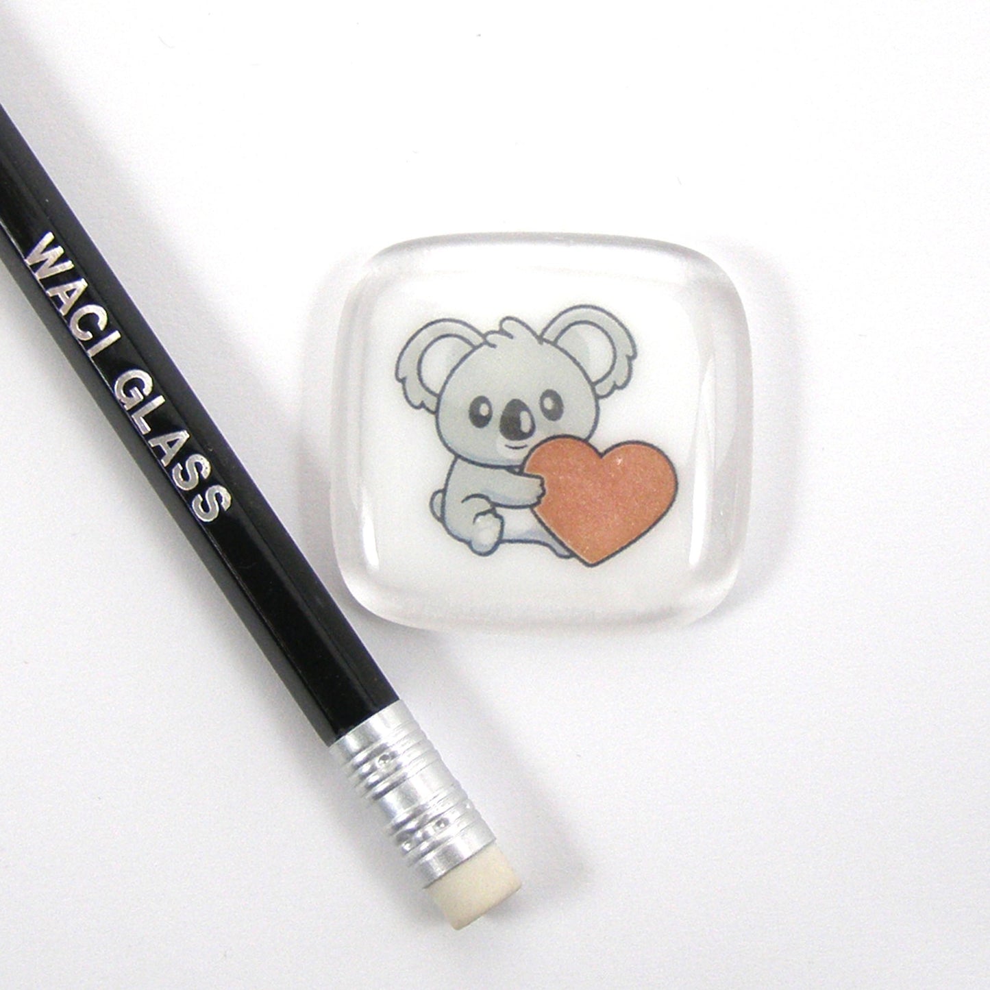 Koala Pocket Hug Fused Glass, hugs, love you, thinking of you, miss you, you are amazing, NHS, key worker, friendship gift, pocket pebble